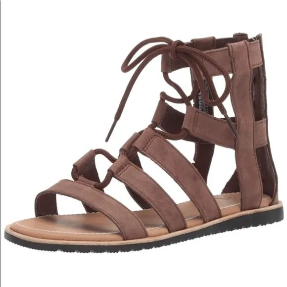 Sorel Bailee Lace Up Gladiator Sandals Leather Size 7
