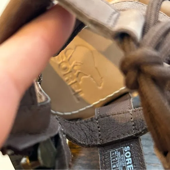 Sorel Bailee Lace Up Gladiator Sandals Leather Size 7
