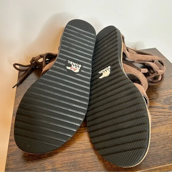 Sorel Bailee Lace Up Gladiator Sandals Leather Size 7