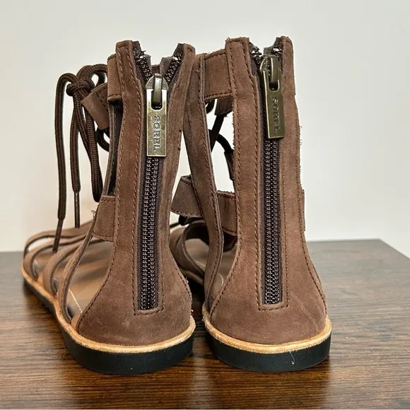 Sorel Bailee Lace Up Gladiator Sandals Leather Size 7
