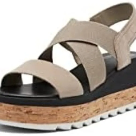 Sorel Cameron Flatform Slingback Sandals Taupe-NIB- SZ 10