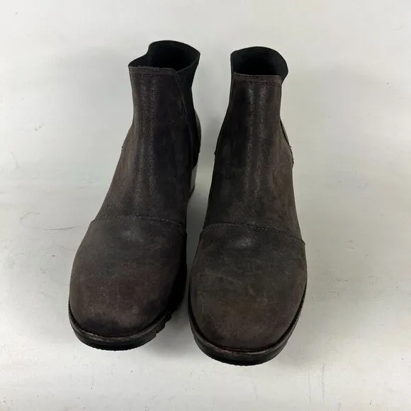 Sorel Cate Chelsea Boots Women's 9.5 Brown Leather Waterproof Ankle NL3712-205