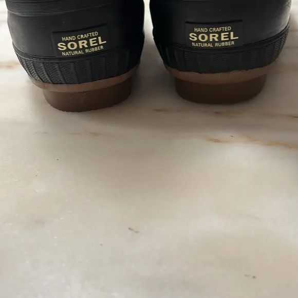 Sorel Cheyanne II Waterproof Duck Boots NM2575-224 Chipmunk Tan Black Mens 8