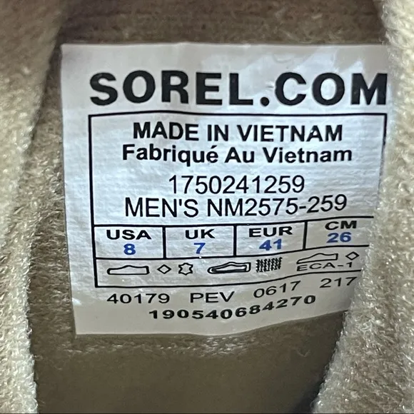 Sorel Cheyanne II Waterproof Lace Duck Boots Tobacco NM2575-259 Men’s Size 8