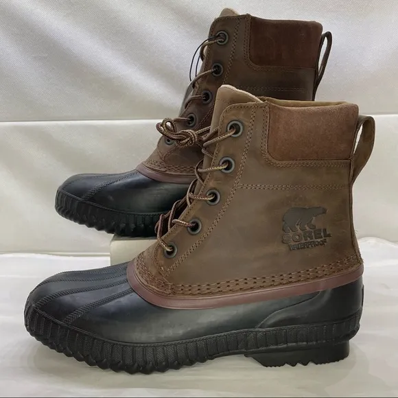 Sorel Cheyanne II Waterproof Lace Duck Boots Tobacco NM2575-259 Men’s Size 8