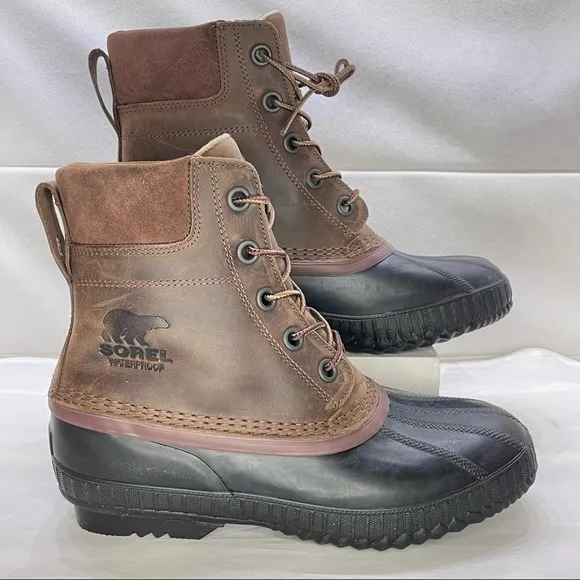 Sorel Cheyanne II Waterproof Lace Duck Boots Tobacco NM2575-259 Men’s Size 8