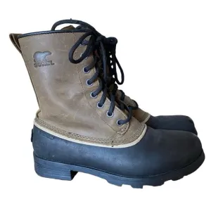 Sorel Emelie 1964 Waterproof Lace Up Boots Brown Tan Black size 6