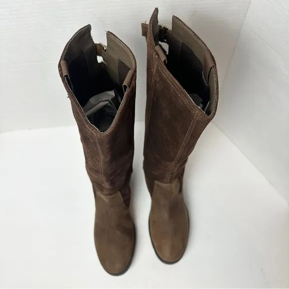 Sorel Emelie Women's Tall Riding Boots Brown Suede Leather Waterproof Size 6.5