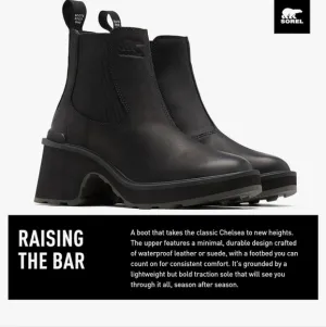Sorel hi-line chelsea boot black 7.5 NWT