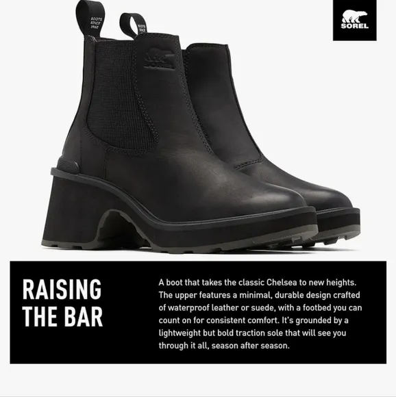 Sorel hi-line chelsea boot black 7.5 NWT
