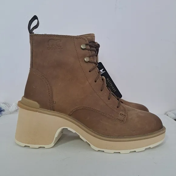 Sorel Hi-Line heel lace boot brown 9.5 NWT
