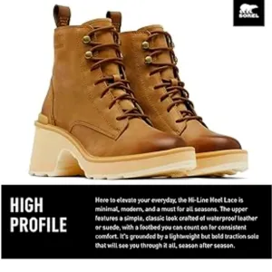 Sorel Hi-Line heel lace boot brown 9.5 NWT