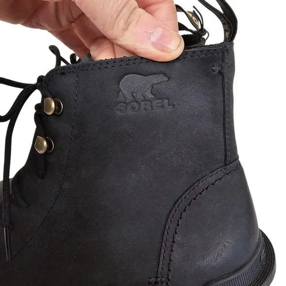 Sorel Hi-Line Lace Up Lug Combat Boots leather Chunky Waterproof