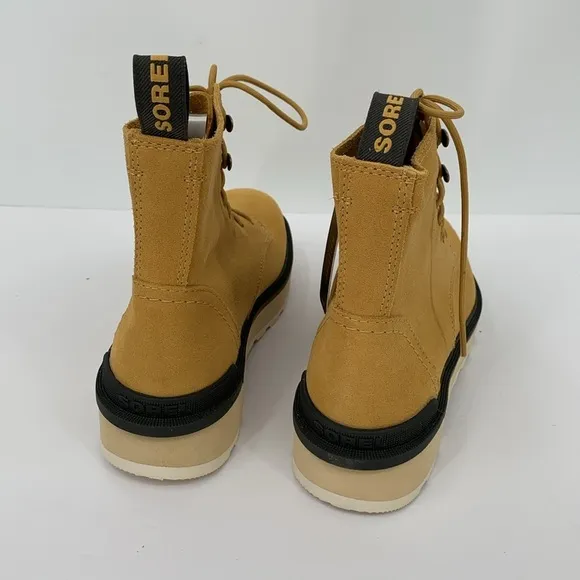 Sorel Hi-line lug boots suede leather waterproof chunky shoe winter tan new 9