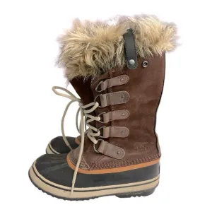 Sorel Joan of Arctic Wool lined FurTrim Tall Brown Boots. 7
