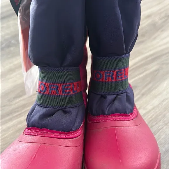 Sorel Kids' Pink and Navy Winter Boots Rugged Canadian Original  NWT