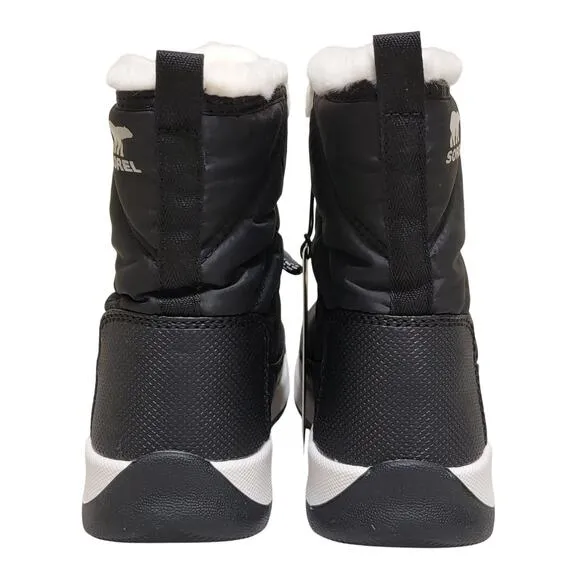 Sorel Kids Youth Whitney II Short Lace Waterproof Boots Size US 3 Black White