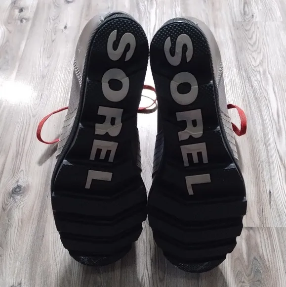 Sorel Lexie Gray Hidden Wedge Lace Up Boots Size 11 NL3046-051
