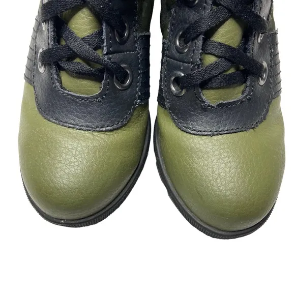 SOREL Lexie Youth Camo Camouflage Wedge Lace Up Boots Green Size 1