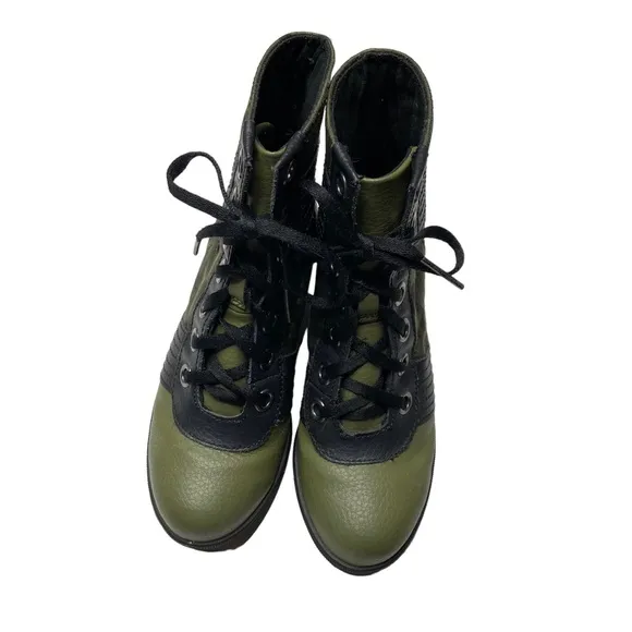 SOREL Lexie Youth Camo Camouflage Wedge Lace Up Boots Green Size 1
