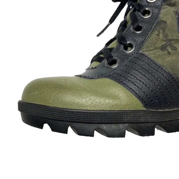 SOREL Lexie Youth Camo Camouflage Wedge Lace Up Boots Green Size 1