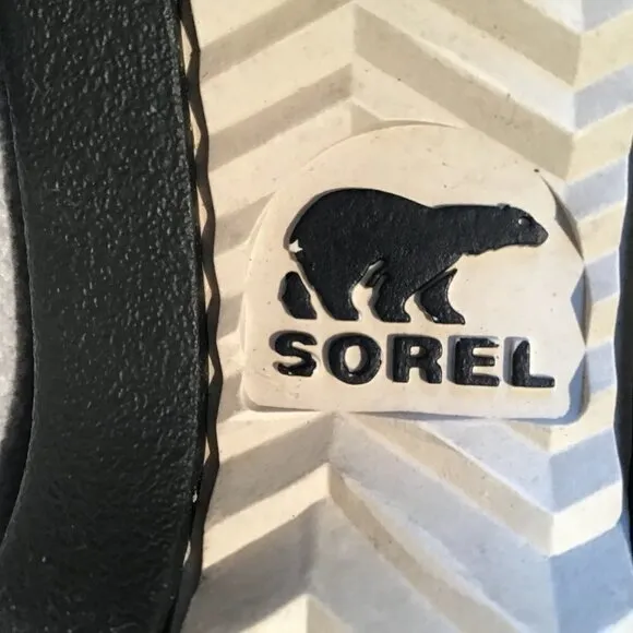Sorel Meadow Lace Premium Black Suede Winter Boots  Size 9