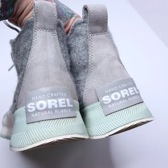 SOREL Out N About Classic Waterproof Boots Dove Sea Sprite Winter Women's 7.5