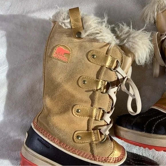 Sorel Tan Fur Waterproof Winter Boots Size 3