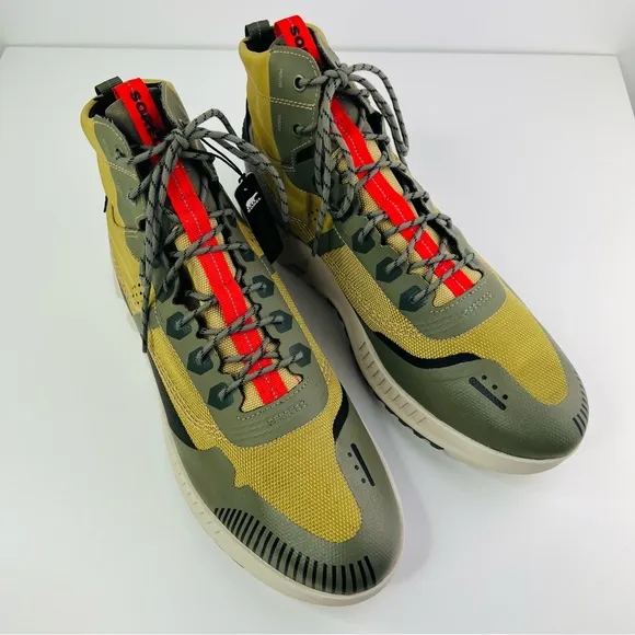 Sorel Tan Green Mac Hill Lite Rush Waterproof Sneaker Lace Up Casual Boots NWT