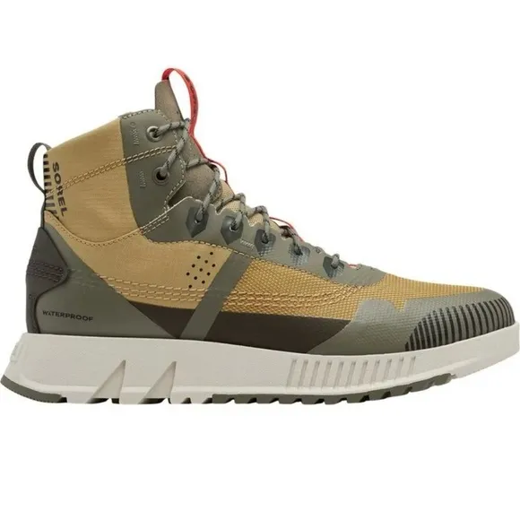 Sorel Tan Green Mac Hill Lite Rush Waterproof Sneaker Lace Up Casual Boots NWT