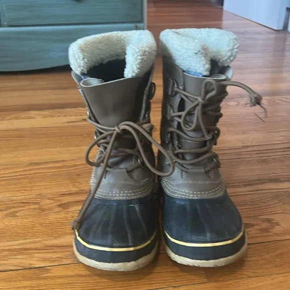 Sorel Waterproof Rubber Boots - Brown and Black