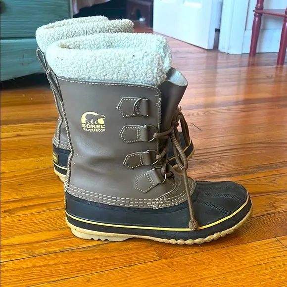 Sorel Waterproof Rubber Boots - Brown and Black