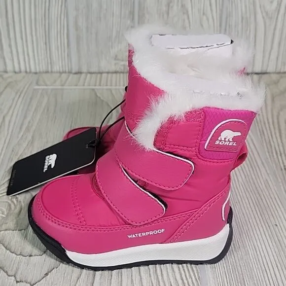 Sorel Whitney II Strap Cactus Pink Winter Waterproof Boots Toddler Size 4 NWT