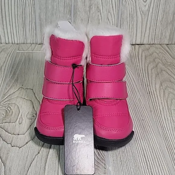 Sorel Whitney II Strap Cactus Pink Winter Waterproof Boots Toddler Size 4 NWT