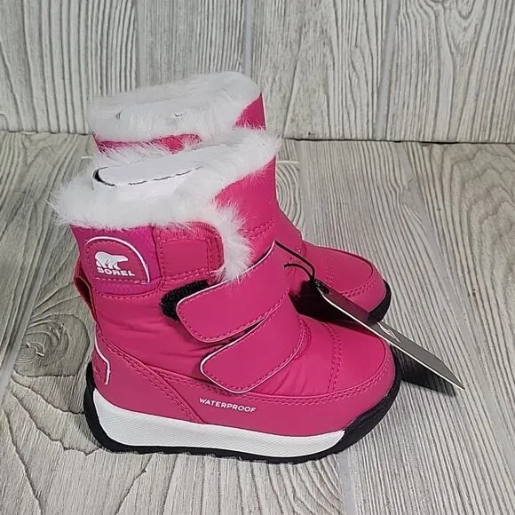 Sorel Whitney II Strap Cactus Pink Winter Waterproof Boots Toddler Size 4 NWT
