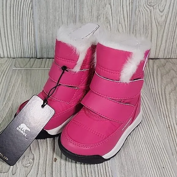 Sorel Whitney II Strap Cactus Pink Winter Waterproof Boots Toddler Size 4 NWT