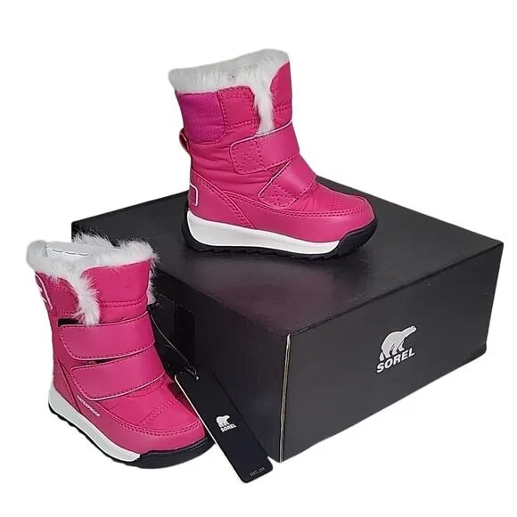 Sorel Whitney II Strap Cactus Pink Winter Waterproof Boots Toddler Size 4 NWT