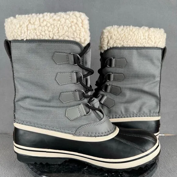 Sorel Winter Carnival Quarry Gray Waterproof Lace-Up Boots Women’s Size 8.5 US
