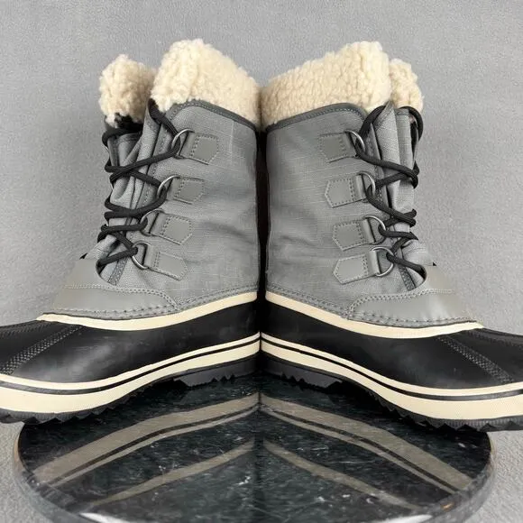 Sorel Winter Carnival Quarry Gray Waterproof Lace-Up Boots Women’s Size 8.5 US
