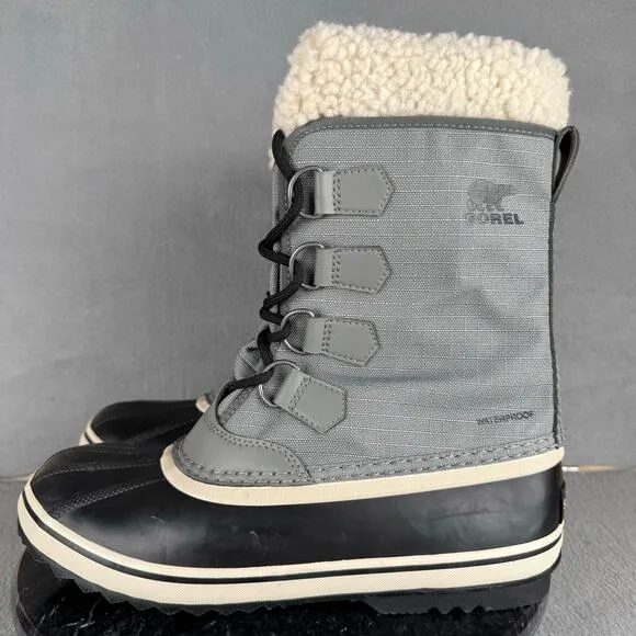 Sorel Winter Carnival Quarry Gray Waterproof Lace-Up Boots Women’s Size 8.5 US