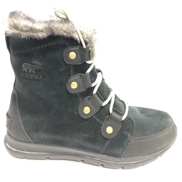Sorel Women’s Explorer Joan Waterproof Boot Black Size 10 M