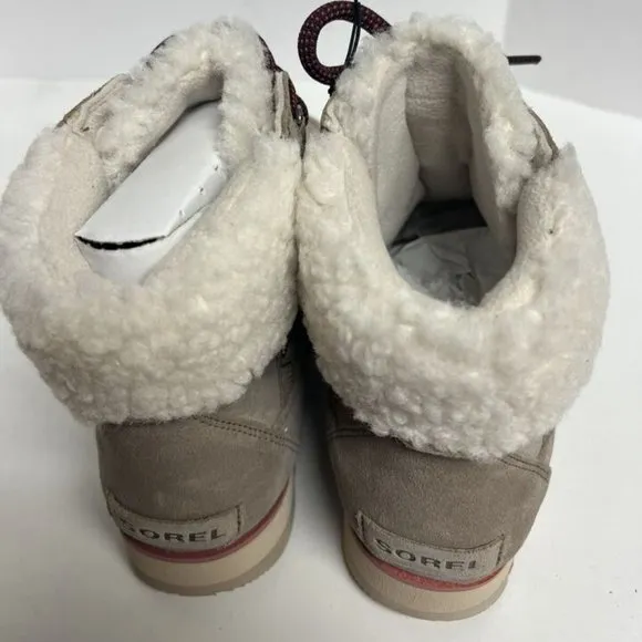 Sorel Women's Harlow Lace Cozy Waterproof Boots Taupe, Size 9.5 M