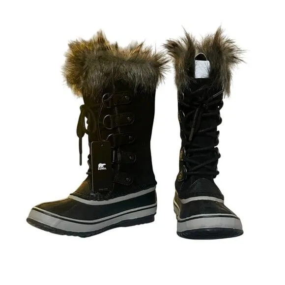SOREL Women's Joan Of Arctic Black, Quarry WP Snow Boots Size 5.5