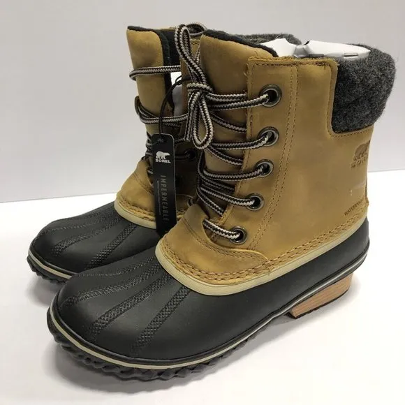 Sorel Women’s Slimpack Lace II, Brown Insulated Waterproof Boots, Size 7 M