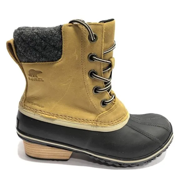 Sorel Women’s Slimpack Lace II, Brown Insulated Waterproof Boots, Size 7 M