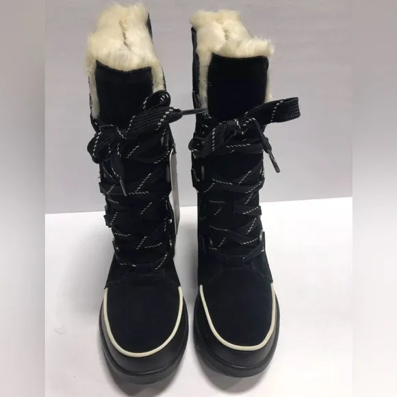 Sorel Women’s Tivoli IV, Black Waterproof Winter Boots, Size 7M