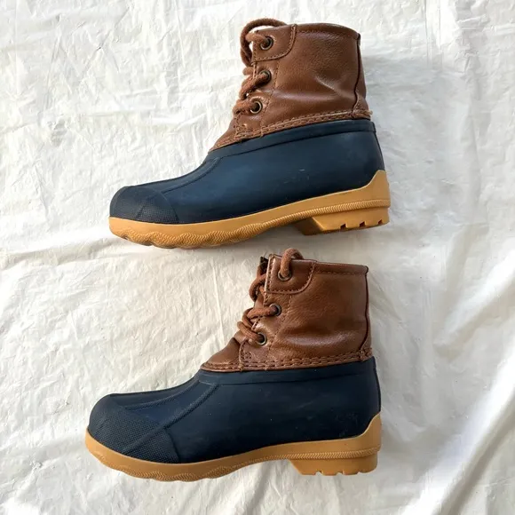 SPERRY port duck boots blue brown SZ 11 M NWOT