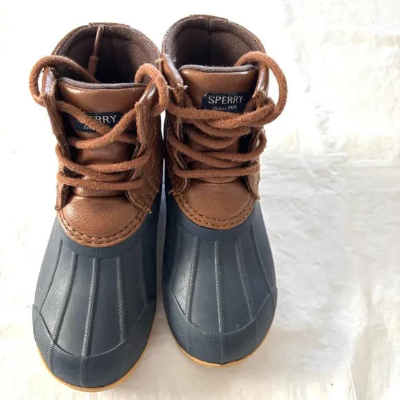 SPERRY port duck boots blue brown SZ 11 M NWOT