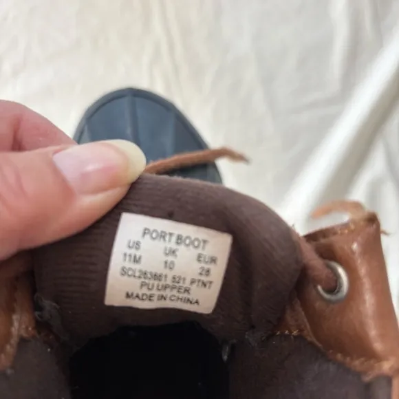 SPERRY port duck boots blue brown SZ 11 M NWOT