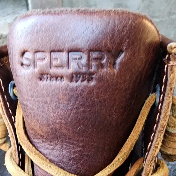 Sperry Saltwater Leather Waterproof Duck Boots Size 8M